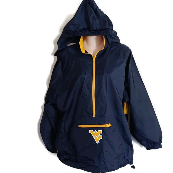West Virginia Mountaineers Pullover Windbreaker Jacket Size Kids Large 14/16 - Picture 2 of 8